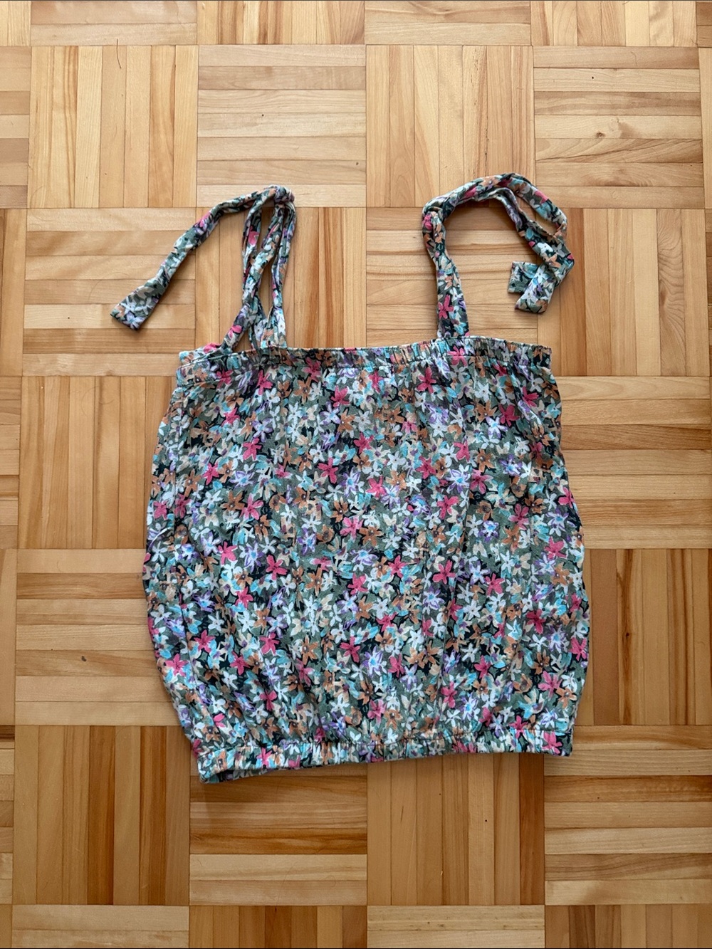 Women’s Floral Tie-Shoulder Tank Top - Multicolor
